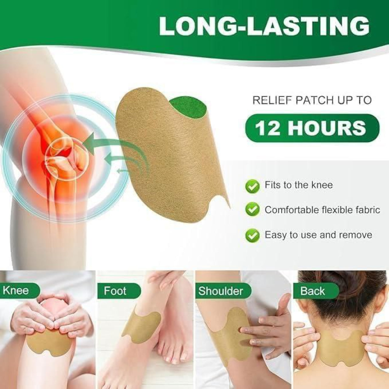 Herbal Knee Pain Relief Patch (Pack of 10)