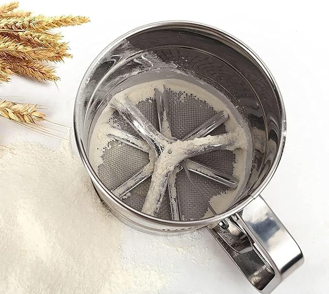 Hand Press Atta Chalni | Large Capacity | Rust-Resistant & Durable(Pack of 2)