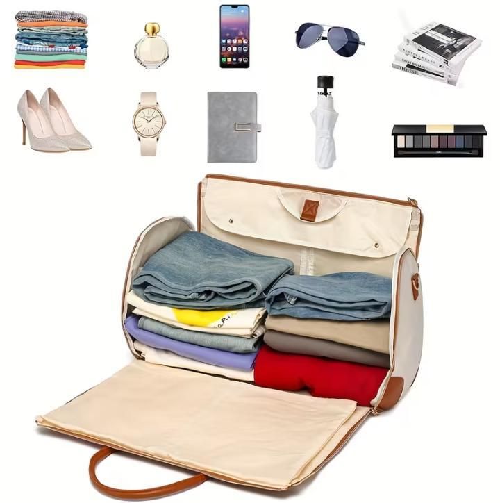 Convertible Garment Bag for Travel - 2 in 1 Hanging Suitcase & Large Duffle