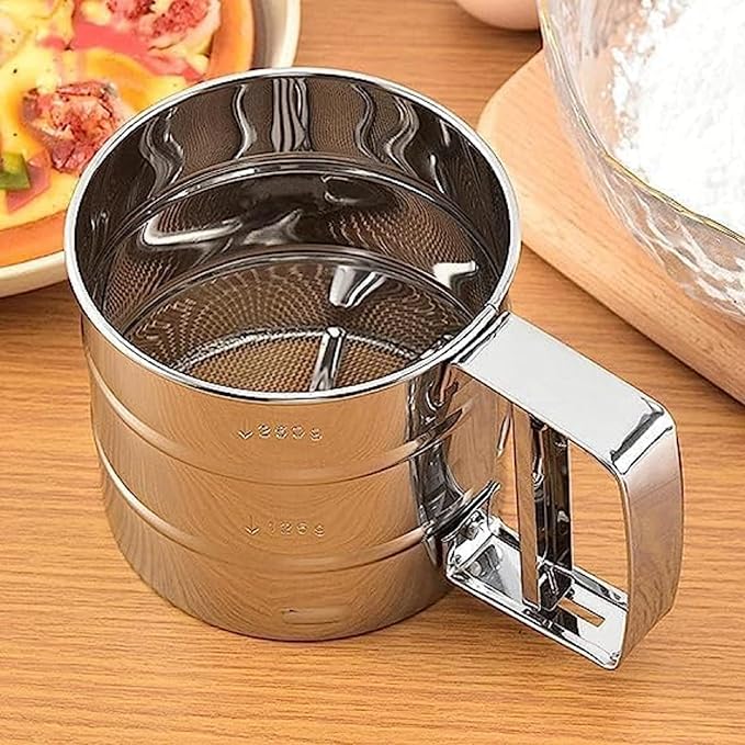 Hand Press Atta Chalni | Large Capacity | Rust-Resistant & Durable(Pack of 2)