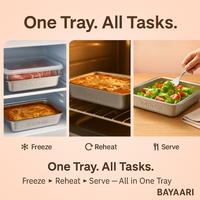 Non Stick Stainless Steel Baking Pan Food Storage Box with Cover - Image 2