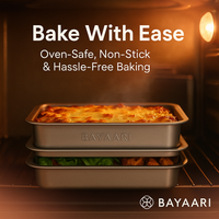 Non Stick Stainless Steel Baking Pan Food Storage Box with Cover - Image 1