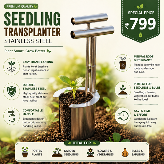 Plant And Fruit Tree Seedling Transplanter Stainless Steel