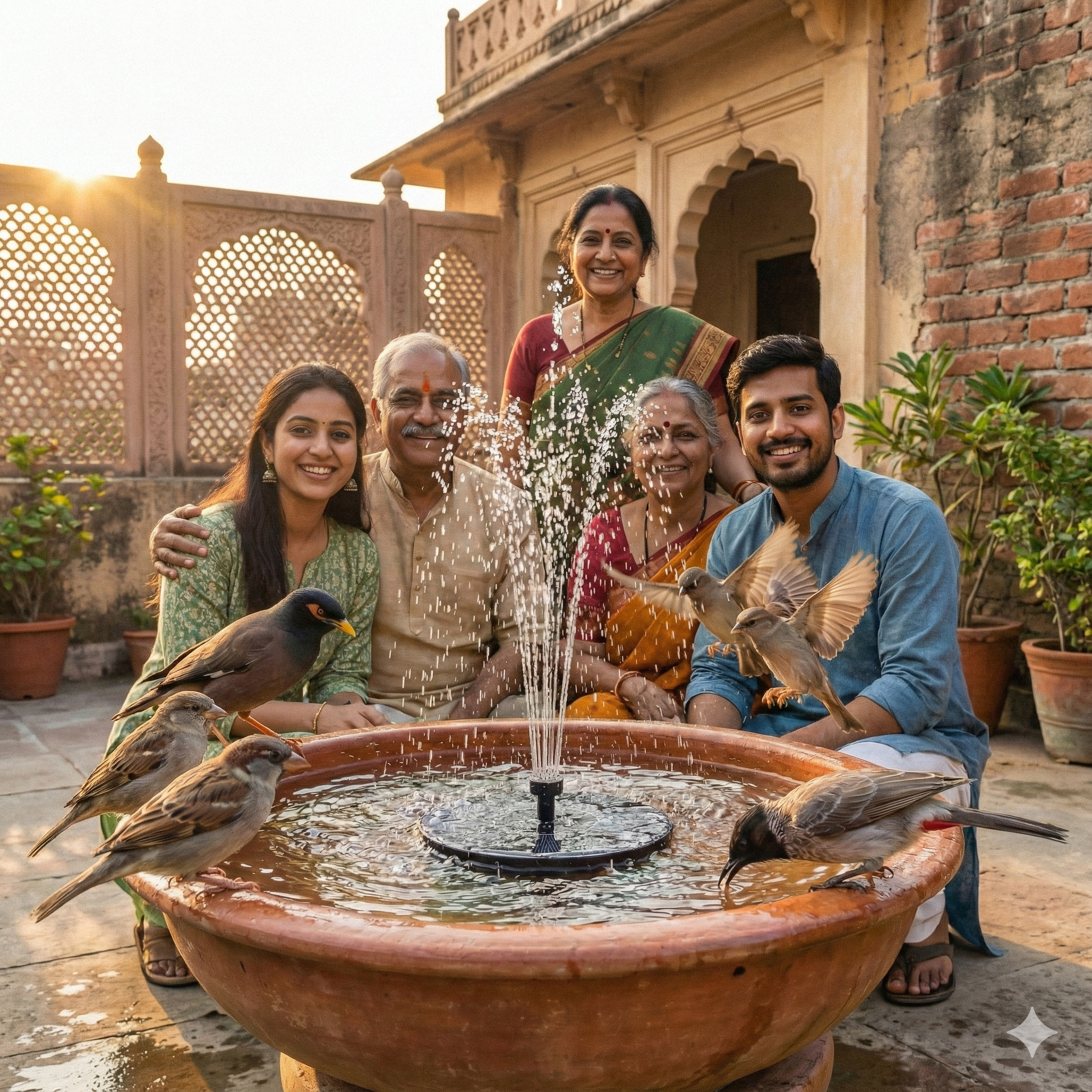 Solar Fountain in Indian garden