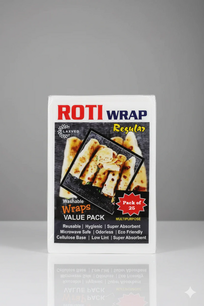 EcoWrap™ Washable Reusable Roti Wraps 🌿 (Pack of 25)  Tr