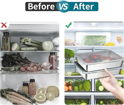 Non Stick Stainless Steel Baking Pan Food Storage Box with Cover