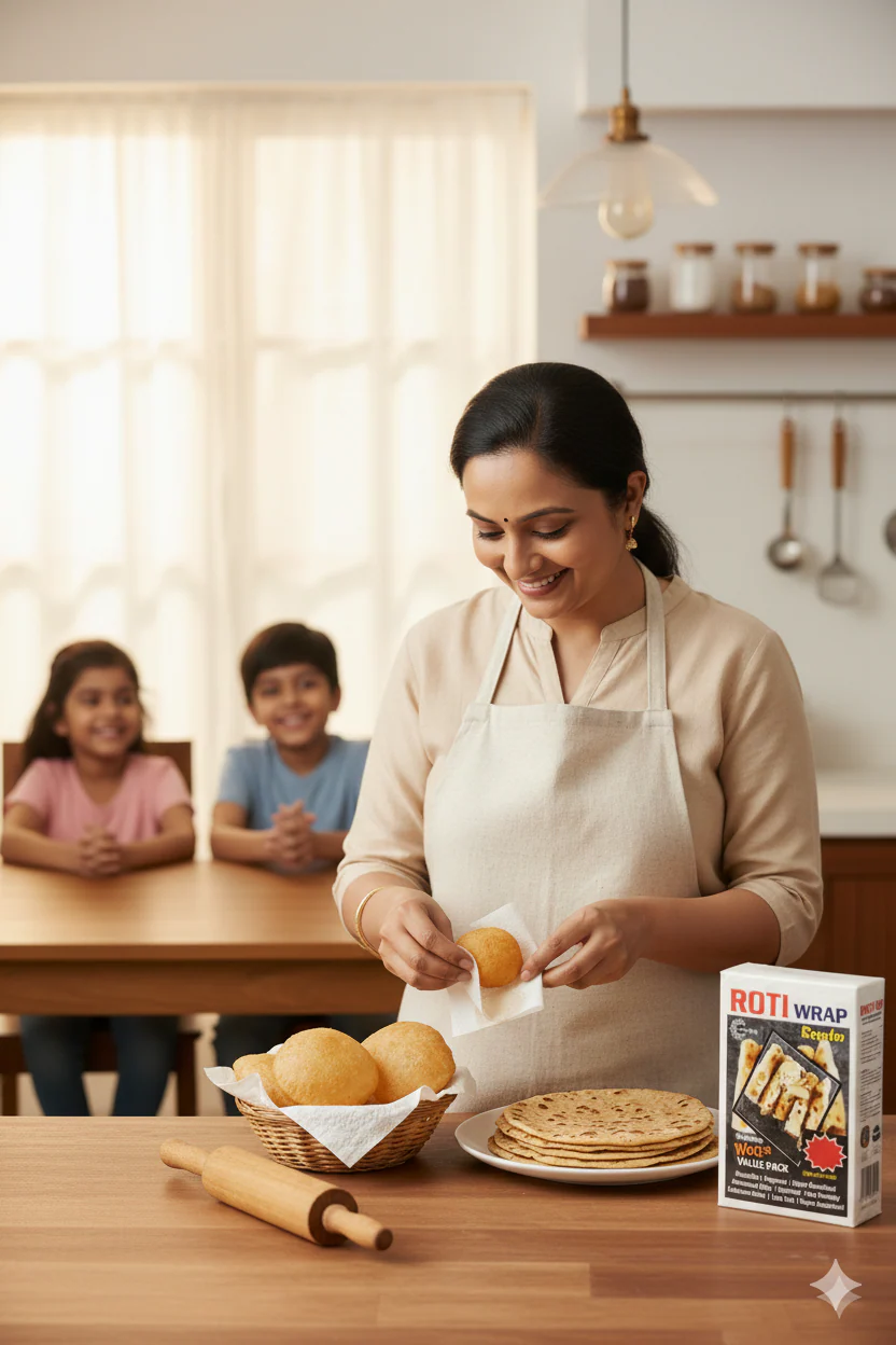 EcoWrap™ Washable Reusable Roti Wraps 🌿 (Pack of 25)  Tr